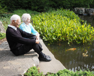 couple-looking-at-pond