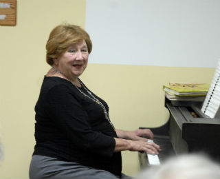 Woman playing the piano