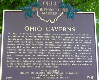 ohio caverns historical marker