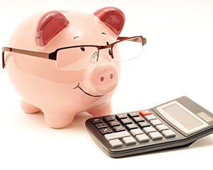 Piggy bank - with calculator