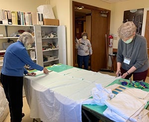 Sewing face masks