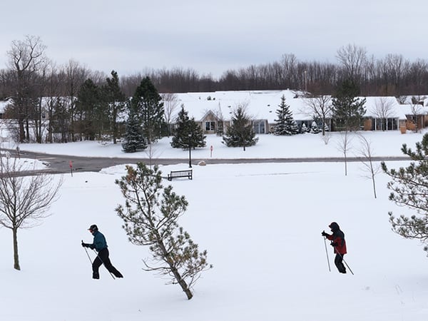 Winter cross county skiing 