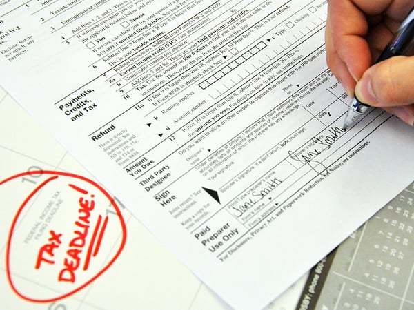 Completing tax form