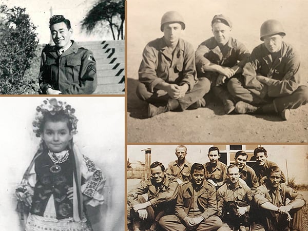 collage of historic images from WWII