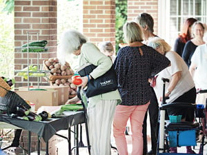  Group of people gathered for farmers market