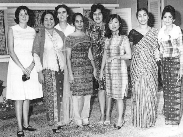 Sharon on far left with group of women 