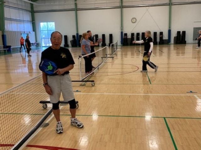 Roy on pickleball court 