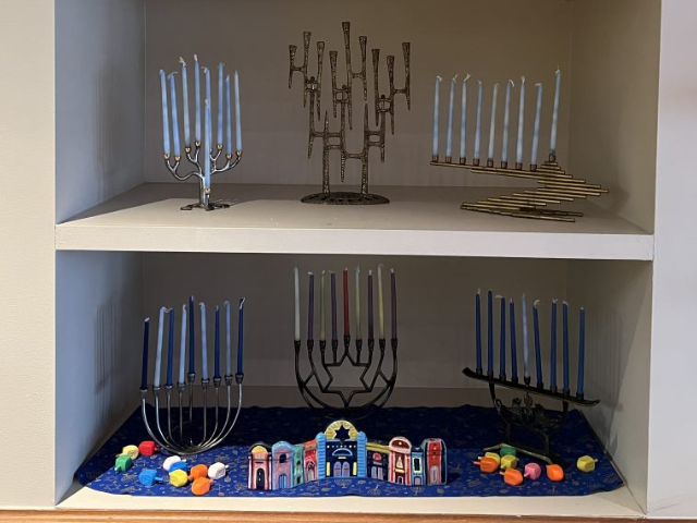 menorahs and dreidels