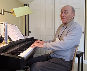  Resident Bob Randel learning to play his wife's piano